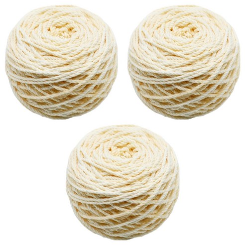 마크라메 색상 면사 3mm 100g, 실크, 3개