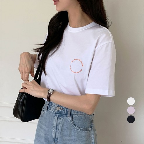 AFINAR 서클 프린트 반팔 티셔츠