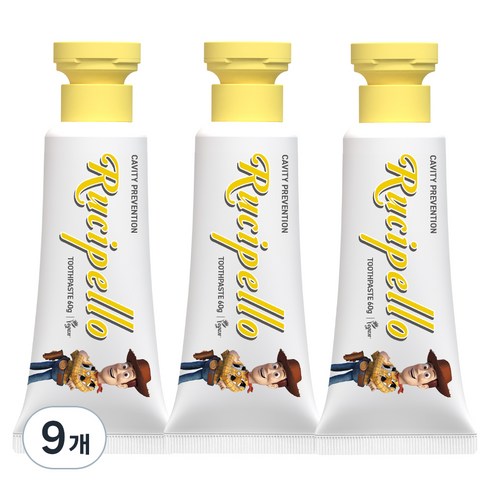 루치펠로 멜레멜레 저불소 키즈 치약, 60g, 9개