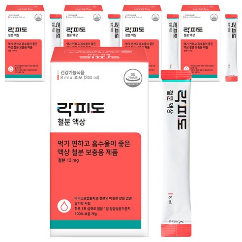 락피도 철분 액상 30포, 240ml, 5개