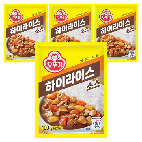 오뚜기 하이라이스 소스, 100g, 4개