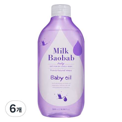 밀크바오밥 베이비 오일, 500ml, 6개