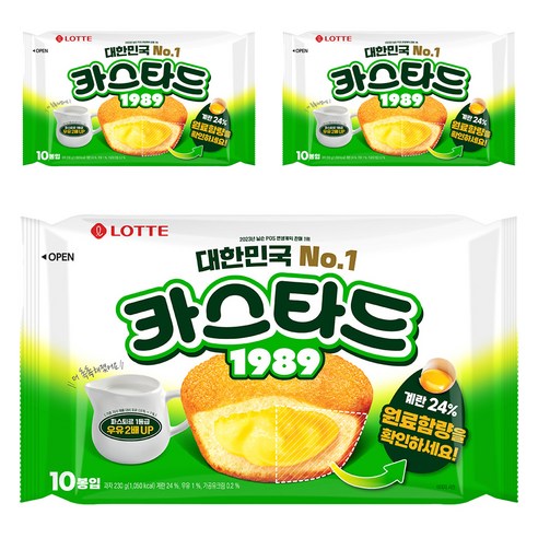 롯데카스타드 오리지널, 230g, 3개