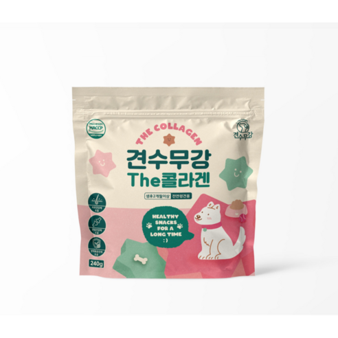 견수무강 The 콜라겐 강아지 간식 240g 60p, 피부건강, 1개