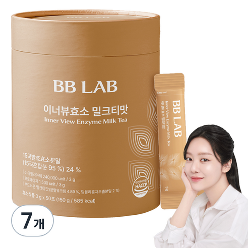 비비랩 이너뷰 효소 밀크티맛 50p, 150g, 7개