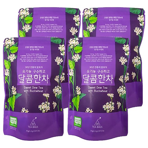 감로700 유기농 구수하고 달콤한차, 4개, 30개입, 1g