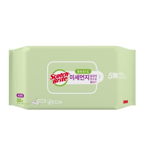 깨끗한 집, 편안한 삶을 위한 선택 - 3M 베이직 미세먼지 물걸레 청소포 플러스