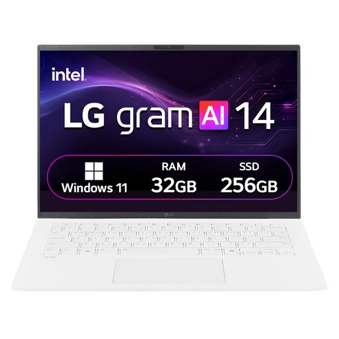 LG전자 2026 그램 AI 14 코어Ultra5 방문설치, 에센스 화이트, 14Z90U-GS59K, 256GB, 32GB, WIN11 Home