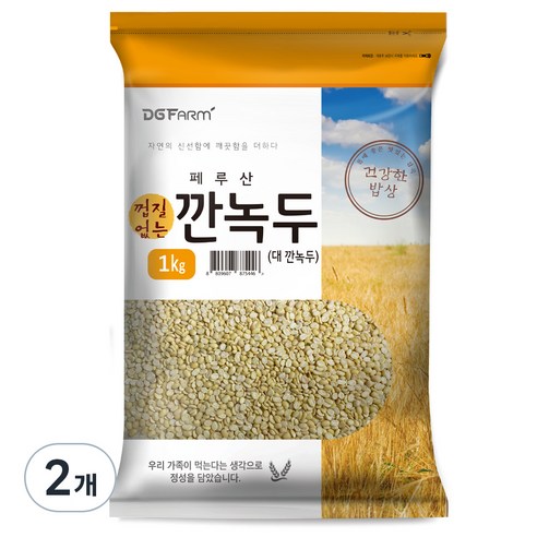 대구농산 껍질없는 대 깐녹두, 1kg, 2개
