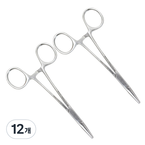 의료용 포셉 겸자 직선 12.5cm, 12개