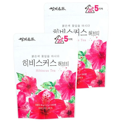 쌍계명차 히비스커스 허브티, 1.2g, 25개입, 2개, 1.2g