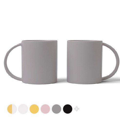 보울보울 국산 볼볼홈파티 빅머그 600ml, 애쉬그레이, 2개