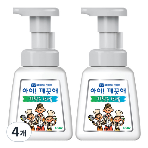 아이깨끗해 키친용 핸드솝, 250ml, 4개