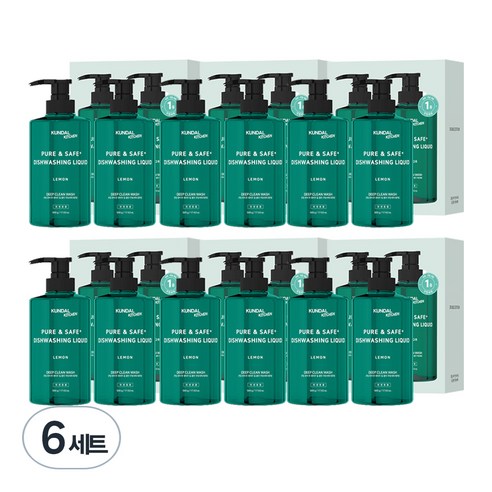 쿤달 딥 클린 주방세제 레몬향 2p, 500g, 12개