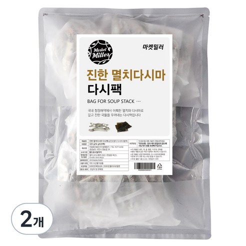 마켓밀러 진한 멸치다시마 다시팩 20p, 320g, 2개