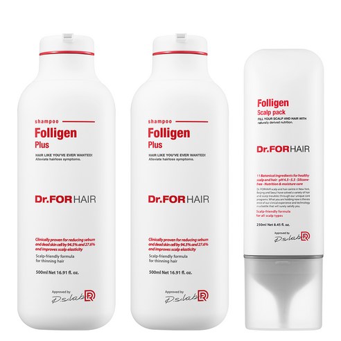 닥터포헤어 폴리젠 플러스 샴푸 500ml x 2p + 폴리젠 스칼프팩 250ml 세트, 1세트
