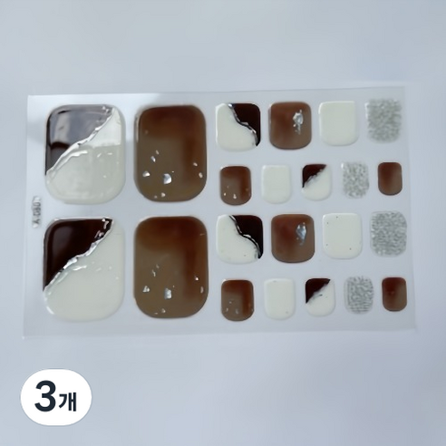 블루코지 패디팁 스티커 대비 발꾸미기, 3개, Type 15