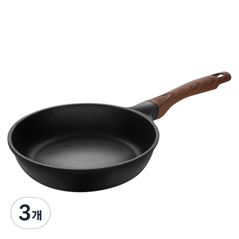 키친플라워 인덕션 쿠킨 IH 블랙우드펄 후라이팬, 20cm, 3개