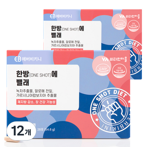 에버비키니 한방에 뺄래 다이어트 보조제, 84정, 12개