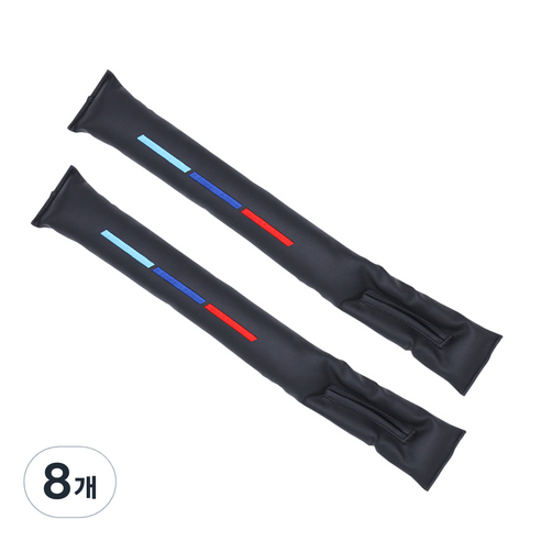 엠노블 차량용 스티치 틈새쿠션, 블랙, 8개