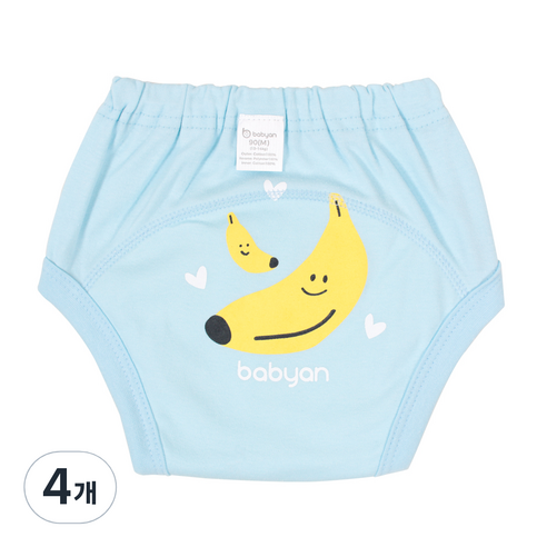 베이비앙 배변훈련팬티 3중방수, 바나나, 4개