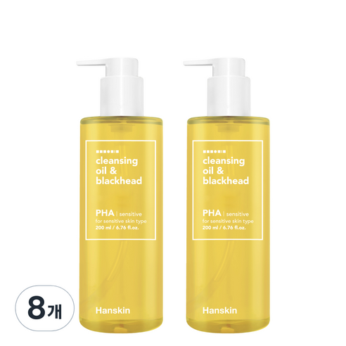 한스킨 클렌징오일 앤 블랙헤드 PHA, 200ml, 8개