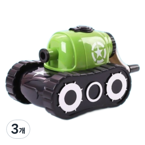 일상속반짝 탱크 연필깎이, 그린, 3개