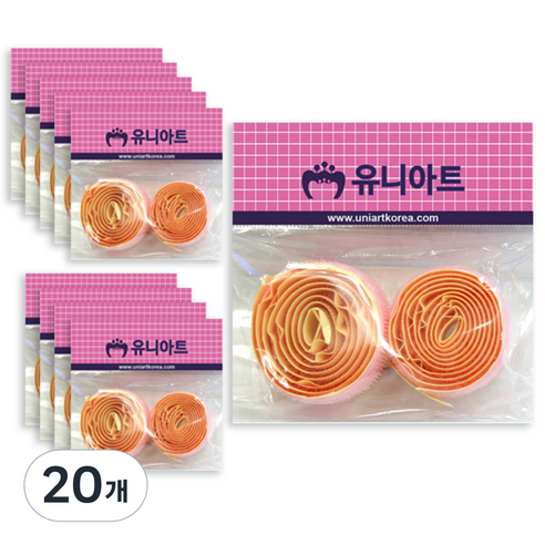 유니아트 찍찍이 분홍 2p, 20개