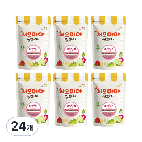쌀과자마을 처으미야 퍼핑 과자, 딸기, 24개, 50g