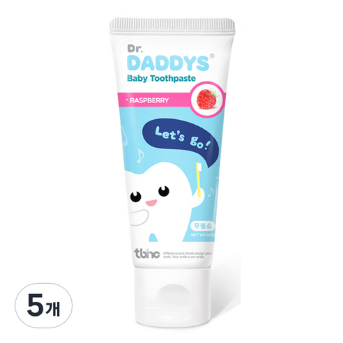 닥터데디스 아동용 무불소 베이비 치약, 60g, 5개