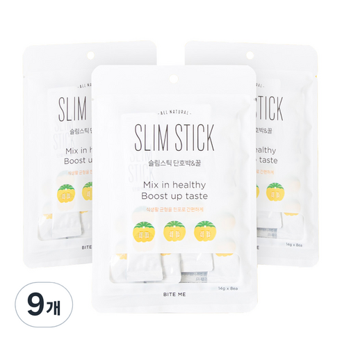 바잇미 반려동물 슬림스틱 간식 8p, 단호박 + 꿀 혼합맛, 12g, 9개
