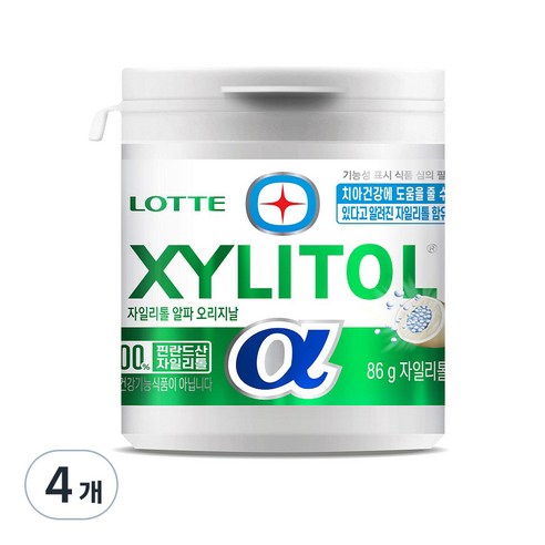 롯데 자일리톨 알파 오리지날, 86g, 4개