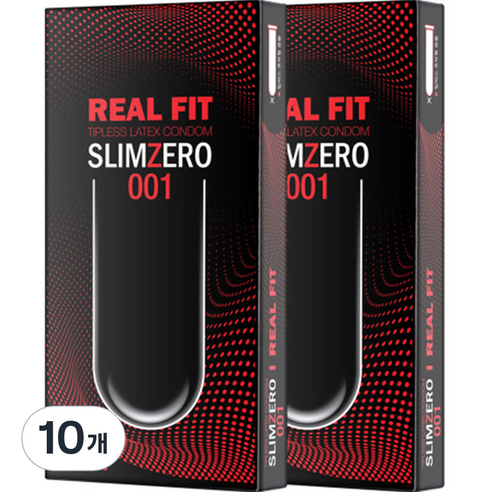 슬림제로 001 리얼핏 콘돔, 8개입, 10개