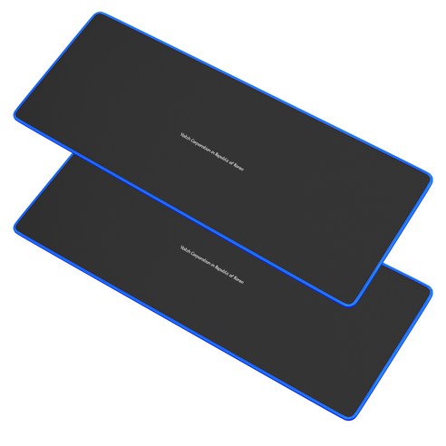   요이치 게이밍 마우스 장패드 800 x 300 x 3 mm, 2개, 블랙 + 블루