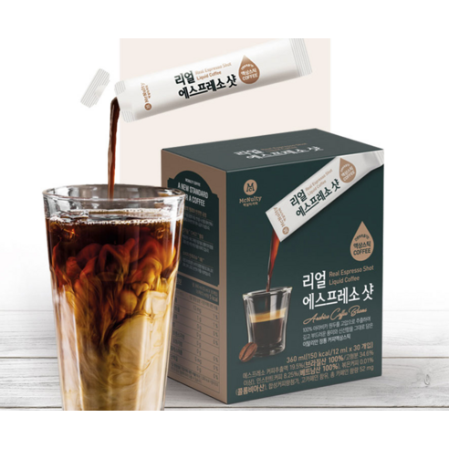 맥널티커피 리얼 에스프레소 샷 블랙 액상 스틱 커피