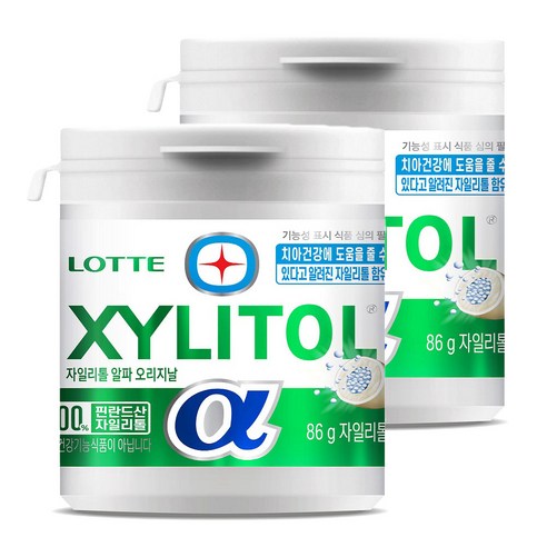 롯데 자일리톨 알파 오리지날, 86g, 2개