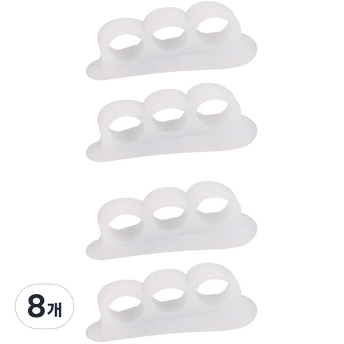 나음다름 발가락 3가락 말랑 보호대 화이트, 8개