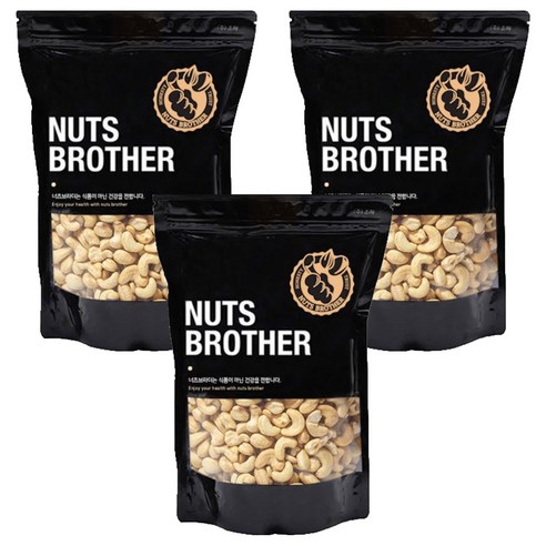 너츠브라더 볶음 캐슈넛, 400g, 3개