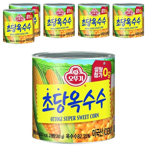 오뚜기 초당옥수수 통조림, 340g, 6개
