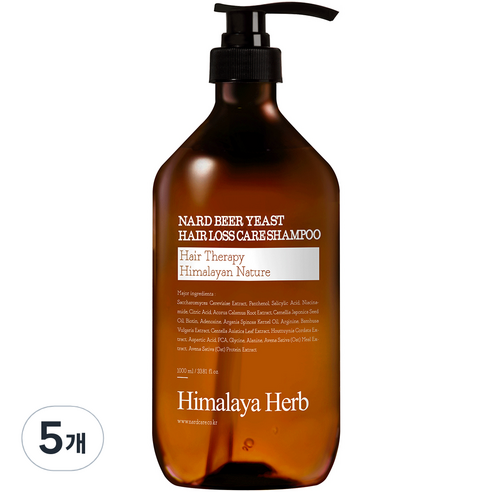 부케가르니 나드 맥주 효모 탈모증상완화 샴푸, 5개, 1000ml