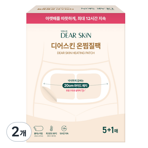디어스킨 파스형 온찜질팩 6매입, 2개