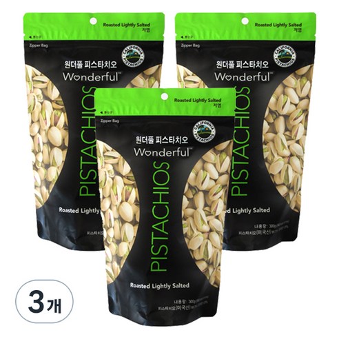 원더풀 피스타치오 300g 가염, 3개
