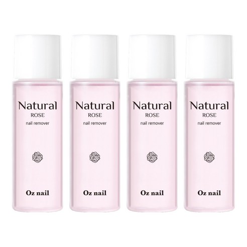 오즈네일 내추럴 네일리무버 로즈, 4개, 100ml