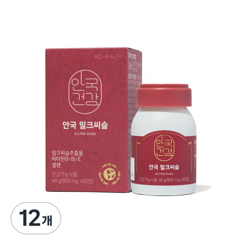 안국건강 안국 밀크씨슬, 60정, 12개