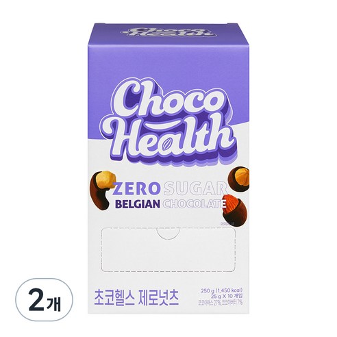 초코헬스 제로넛츠 무설탕 견과류 초코볼 10p, 250g, 2개