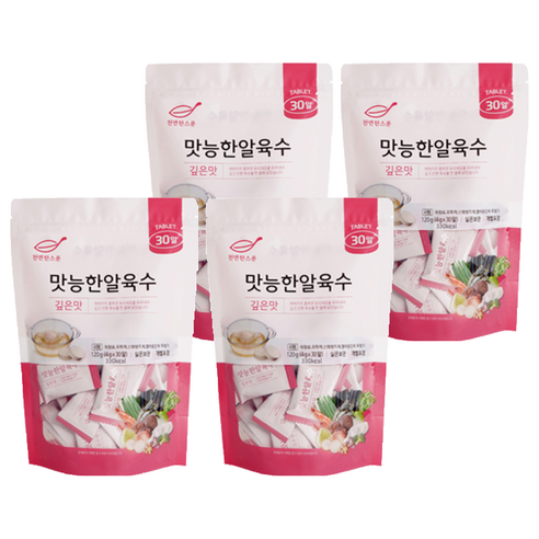 석하 천연한스푼 맛능한알육수 깊은맛, 120g, 4개