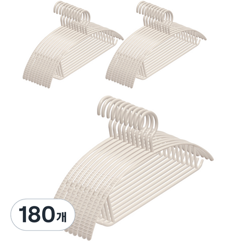 보노하우스 어반 어깨뿔 방지 옷걸이, 크림, 180개