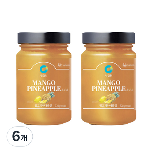 청정원 망고파인애플 잼, 370g, 6개