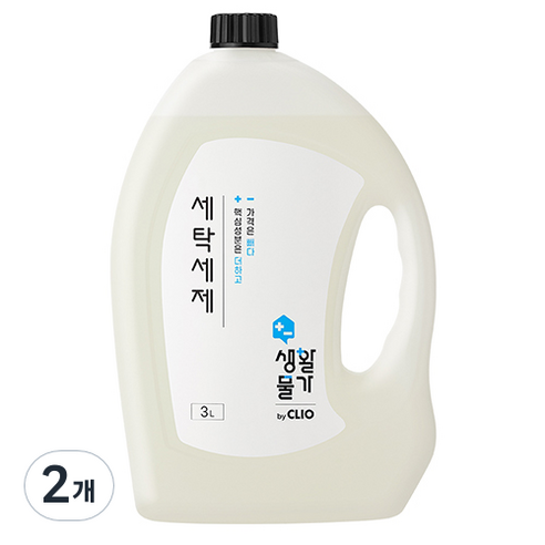 크리오 생활물가 세탁세제 일반드럼겸용, 3L, 2개