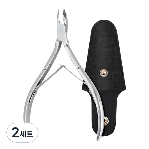 벨로티 전문가용 프라임 큐티클니퍼 + 가죽 파우치 세트, 2세트